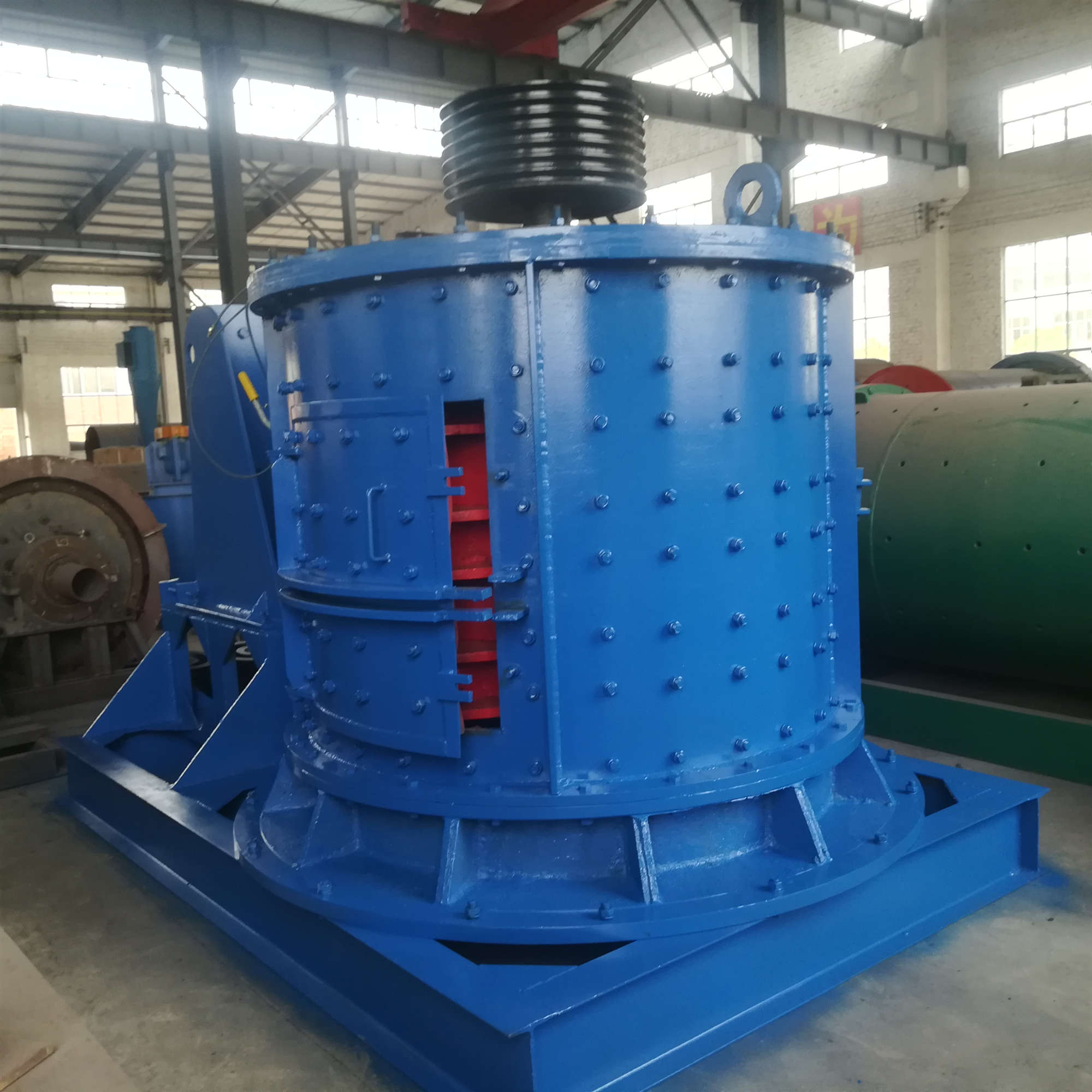 河卵(luǎn)石立軸製砂機